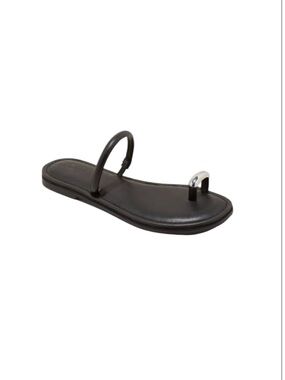 UNIVERSAL THREAD Universal Thread Clara Black Toe Ring sandal size various